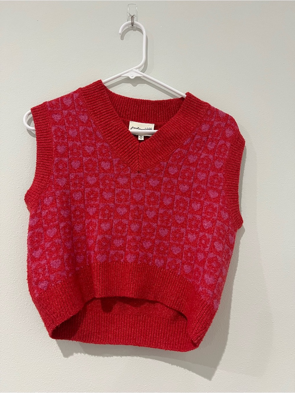Freshman Red V-Neck Knit Vest